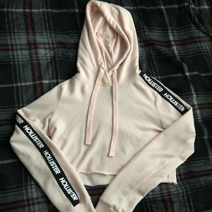 Pink Hollister Hoodie (raw cut)
